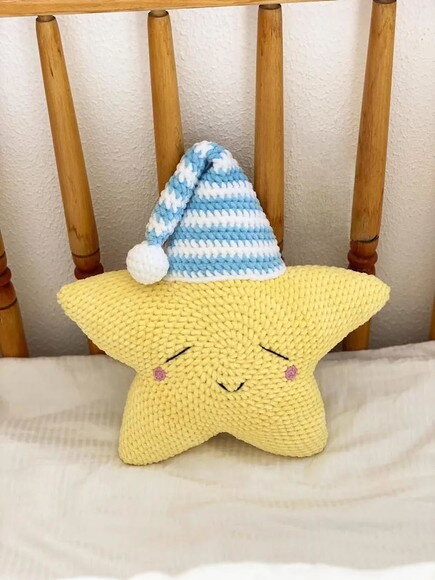 Receita Almofada Estrela Amigurumi