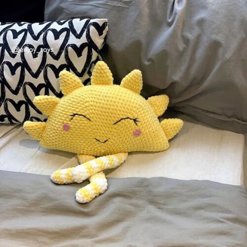 Receita Almofada Sol Amigurumi