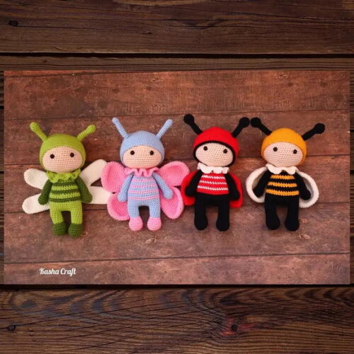 Receita Amigos Insetos Amigurumi