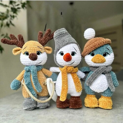 Receita Amigos Natalinos Amigurumi