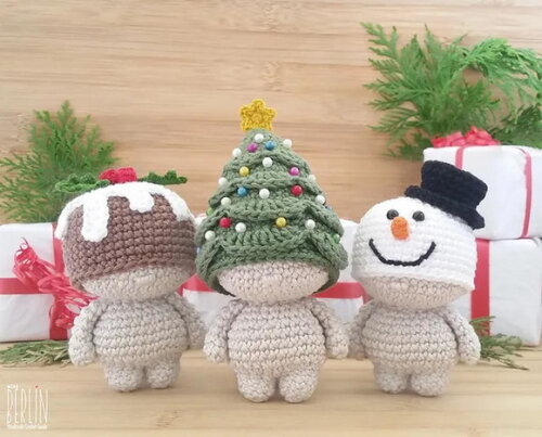 Receita Amigos Natalinos Amigurumi