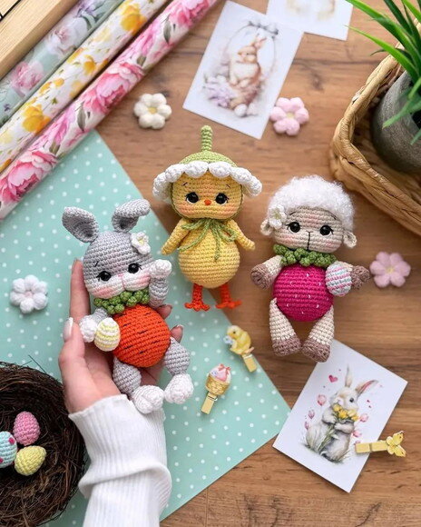 Receita Amigos Pascoa Amigurumi