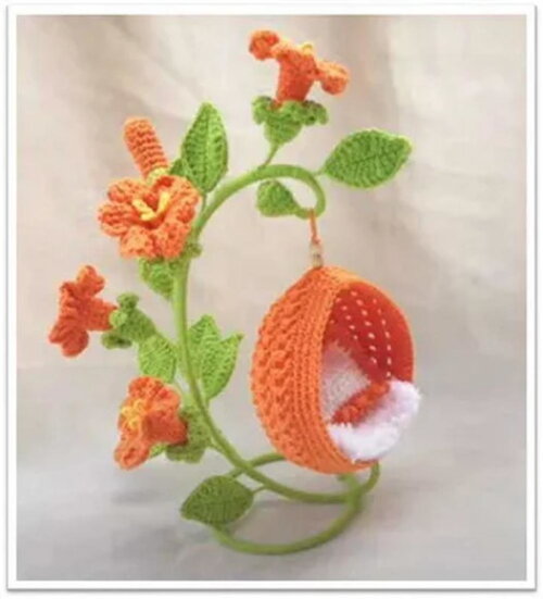 Receita Balanço Flor Amigurumi