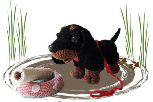 Receita Basset Amigurumi