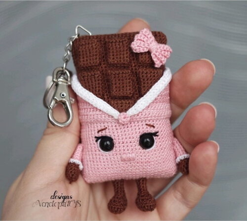Receita Barra de Chocolate Amigurumi