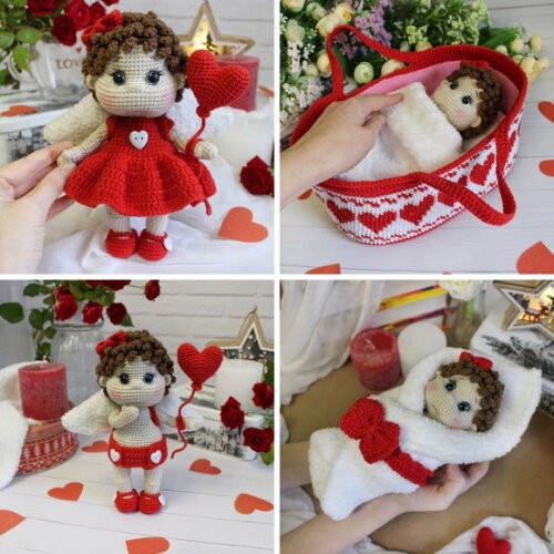 Receita Bebe Cupido Amigurumi