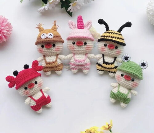 Receita Bichinhos Fantasiados Amigurumi