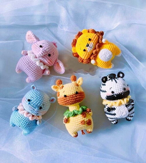 Receita Bichinhos Safari Amigurumi