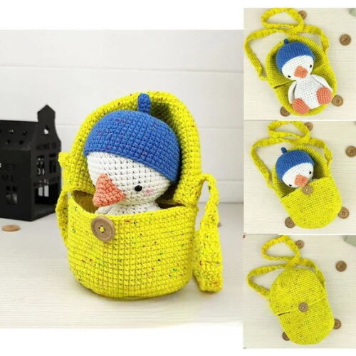 Receita Bolsa Gaivota Amigurumi