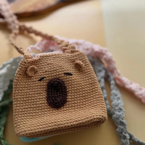 Receita Bolsa Capivara Amigurumi