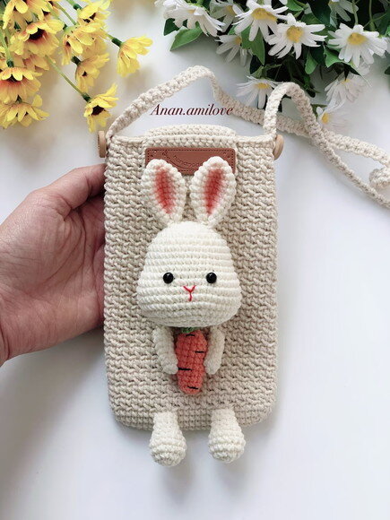 Receita Bolsinha de Celular Amigurumi