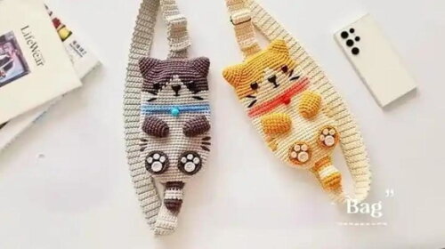 Receita Bolsinha Gato Amigurumi