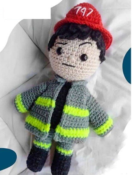 Receita Bombeiro Amigurumi