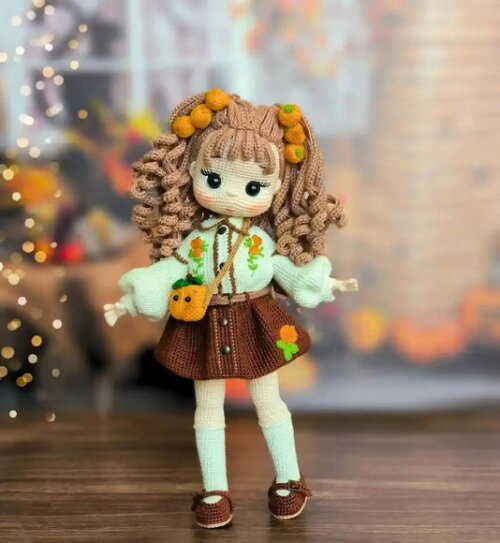 Receita Boneca Abobora Amigurumi