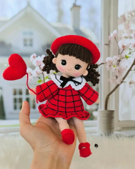 Receita Boneca Apaixonada Amigurumi