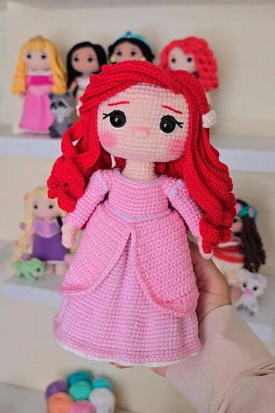 Receita Boneca Ariel Amigurumi