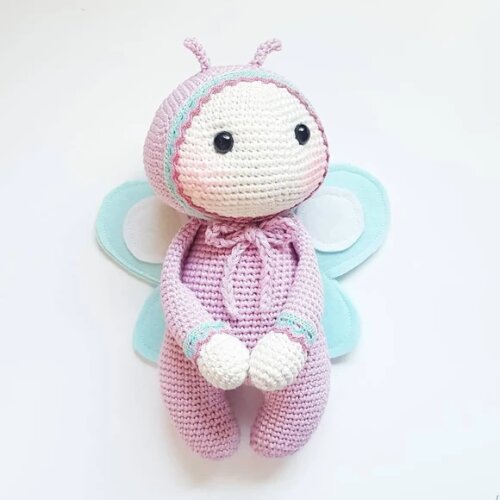 Receita Boneca Borboleta Amigurumi