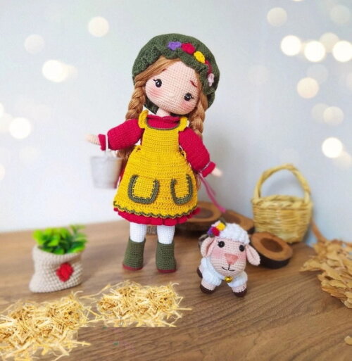 Receita Boneca Camponesa Amigurumi