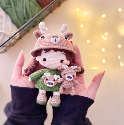 Receita Boneca Cervo Amigurumi