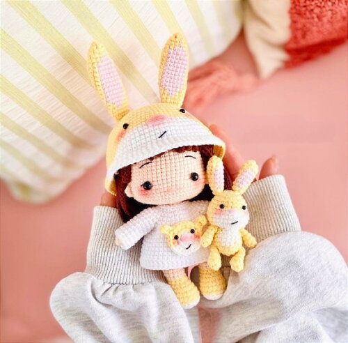 Receita Boneca Coelho Amigurumi