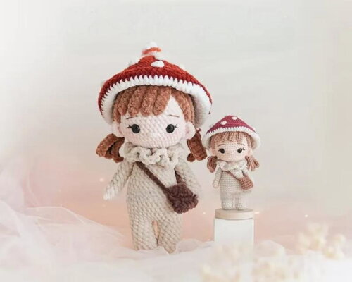 Receita Boneca Cogumelo Amigurumi