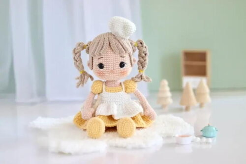 Receita Boneca Cozinheira Amigurumi