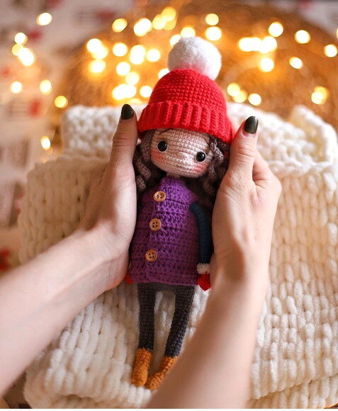 Receita Boneca De Gorro Amigurumi