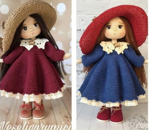 Receita Boneca de Chapeu Amigurumi
