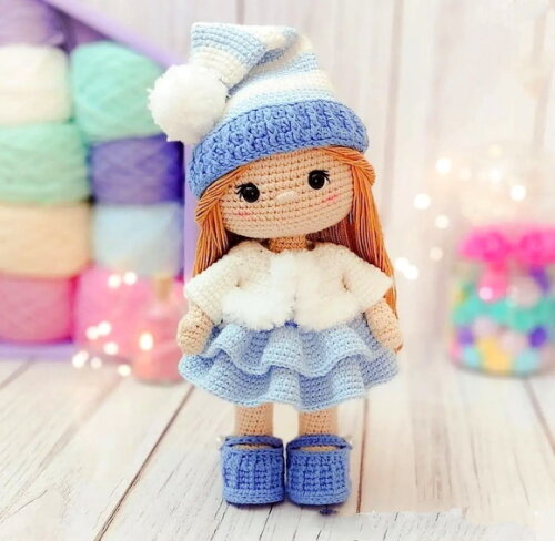 Receita Boneca De Gorro Amigurumi