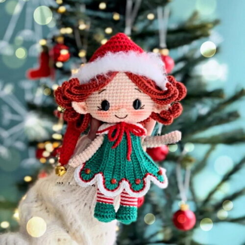 Receita Boneca de Natal Amigurumi