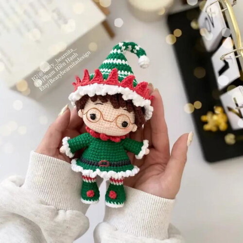 Receita Boneca de Natal Amigurumi