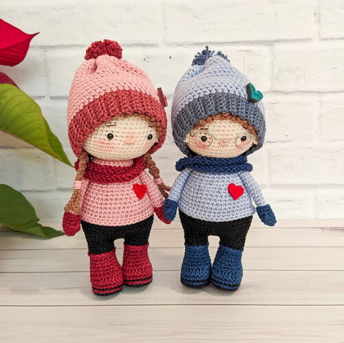 Receita Boneca e Boneco Amigurumi