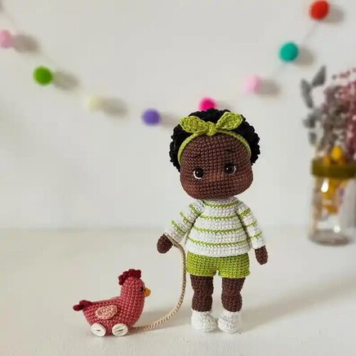 Receita Boneca e Frango Amigurumi
