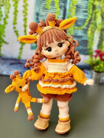 Receita Boneca e Girafa Amigurumi