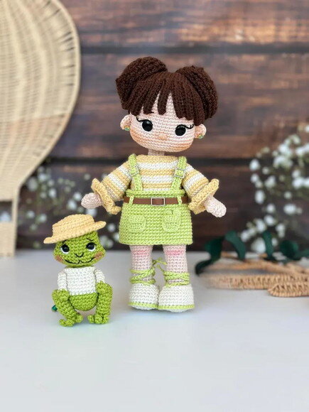 Receita Boneca e Sapo Amigurumi