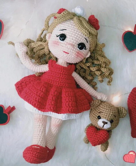 Receita Boneca e Urso Amigurumi