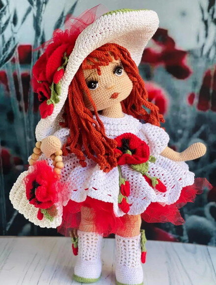 Receita Boneca Flor Amigurumi
