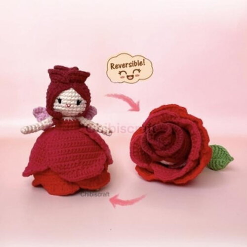 Receita Boneca Flor Amigurumi