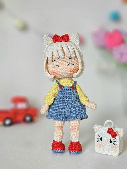 Receita Boneca Gatinha Amigurumi