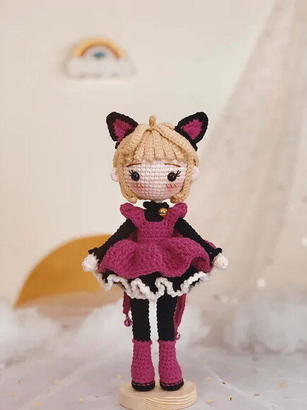 Receita Boneca Gatinha Amigurumi