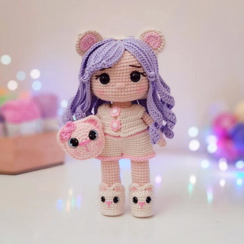 Receita Boneca Gatinha Amigurumi