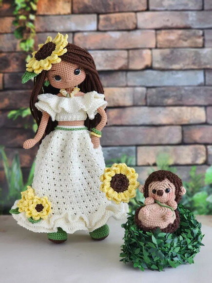 Receita Boneca Girassol Amigurumi