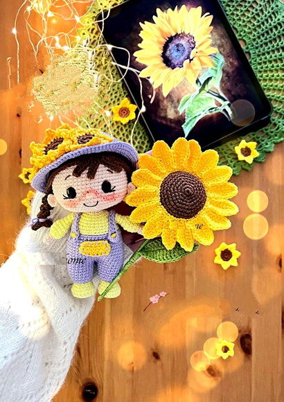 Receita Boneca Girassol Amigurumi