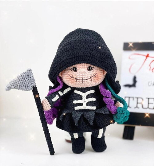 Receita Boneca Halloween Amigurumi