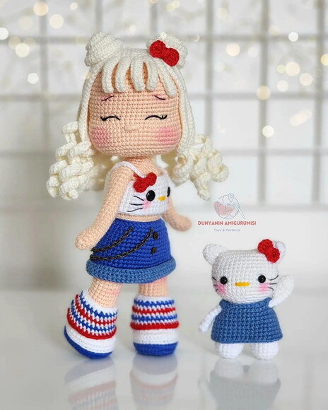 Receita Boneca Hello Kitty Amigurumi
