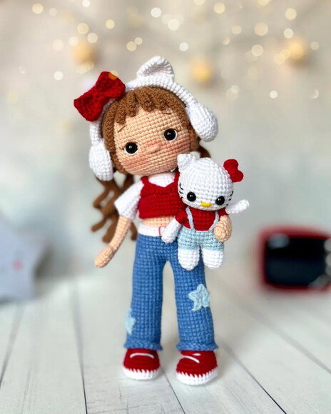 Receita Boneca Hello Kitty Amigurumi