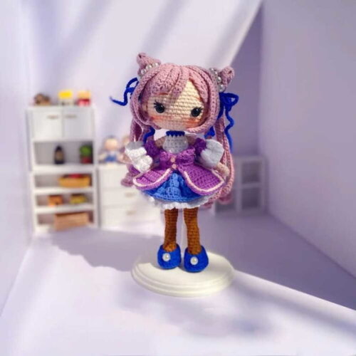 Receita Boneca Japonesa Amigurumi