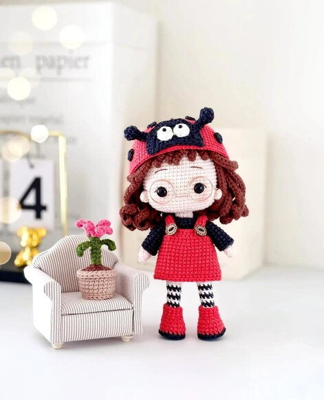 Receita Boneca Joaninha Amigurumi