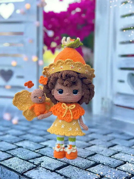 Receita Boneca Laranjinha Amigurumi