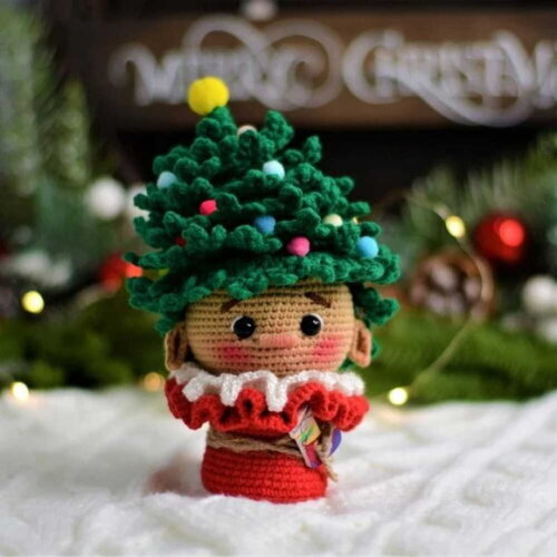 Receita Boneca Natal Amigurumi